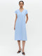Fennela dress technical jersey | Mid Blue