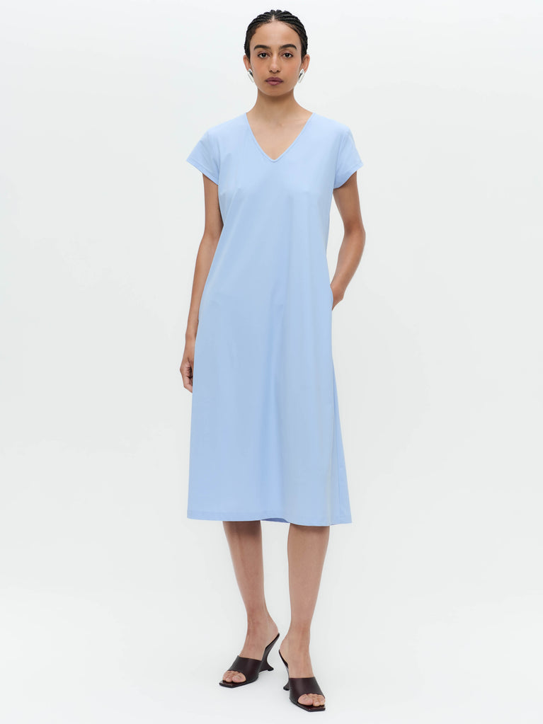 Fennela dress technical jersey | Mid Blue