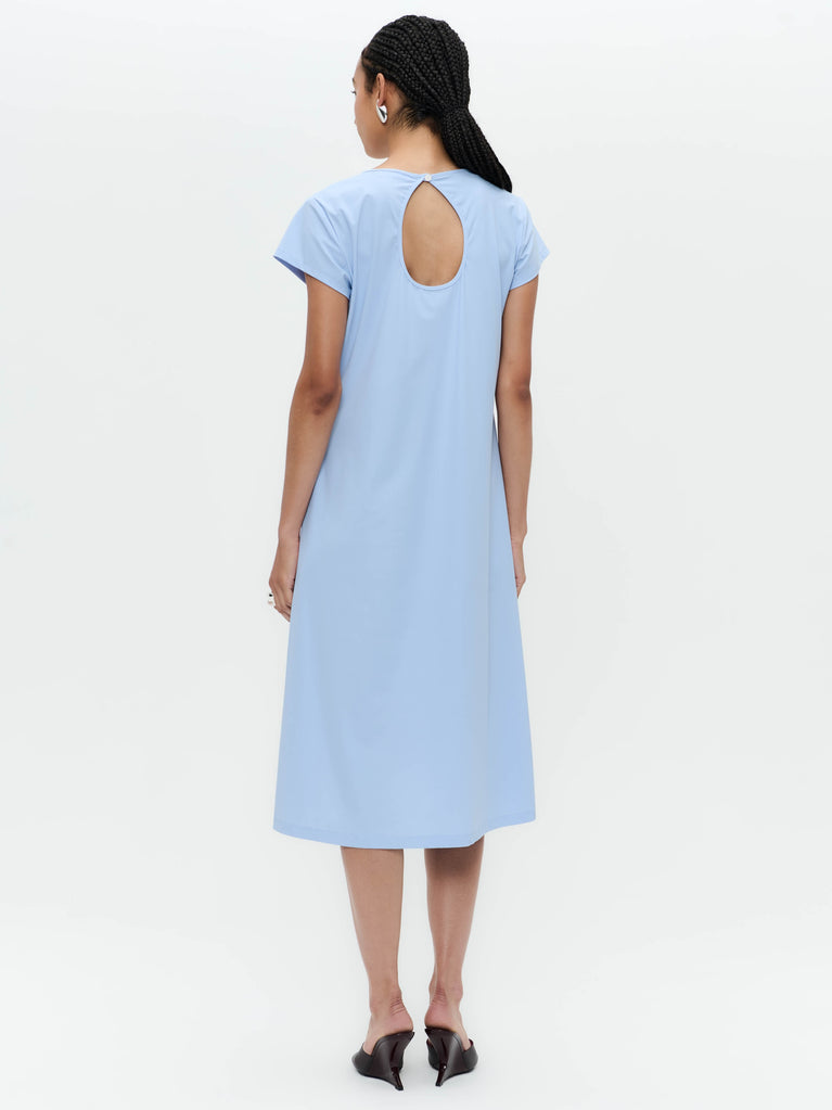 Fennela dress technical jersey | Mid Blue