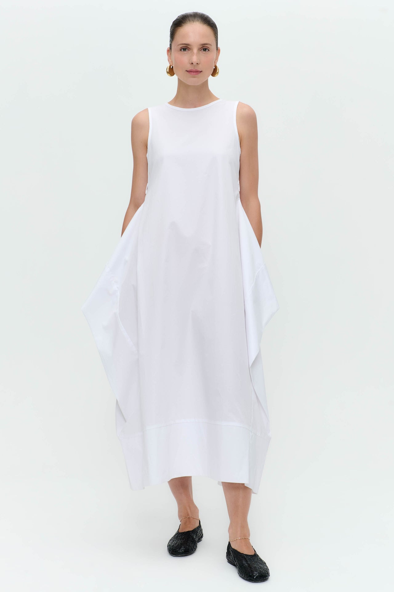 Poplin dress T747 Poplin dress T747 | White