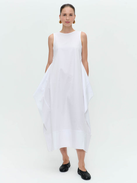 Poplin dress T747 | White