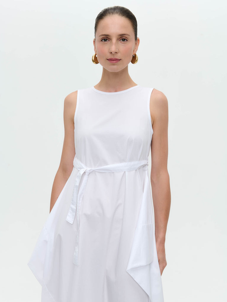 Poplin dress T747 | White