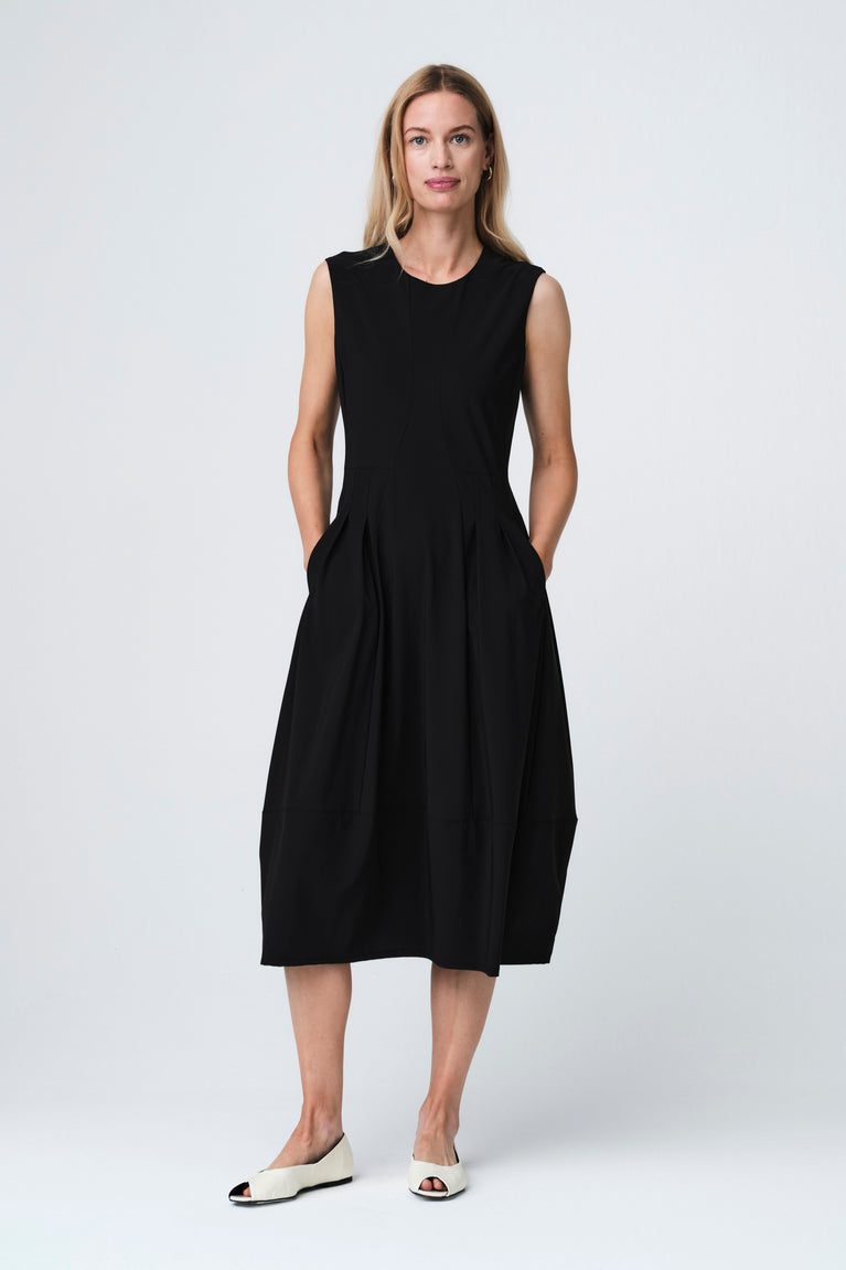 Heide dress technical jersey | Black
