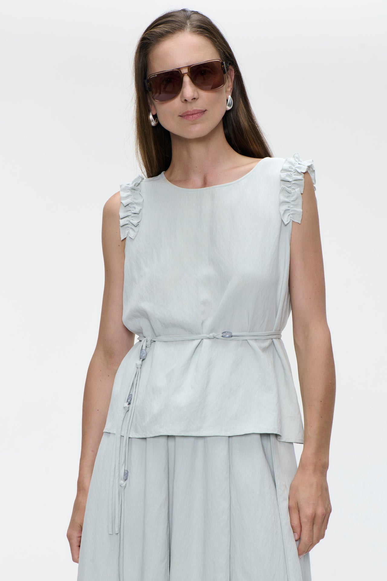 Masako viscose mix top Masako viscose mix top | Grey