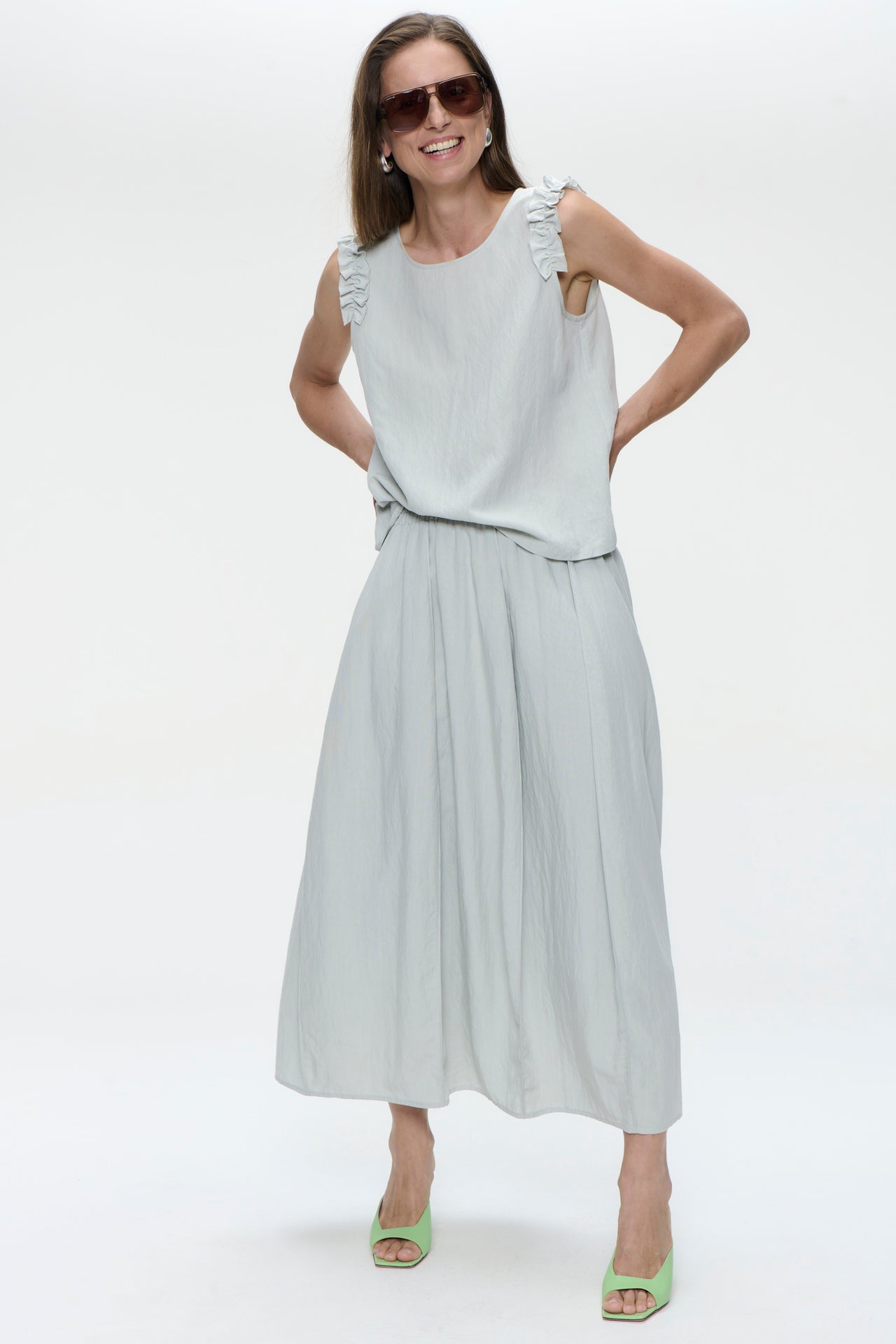 Masako viscose mix top Masako viscose mix top | Grey