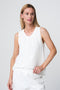 Gini viscose cotton top | Off White