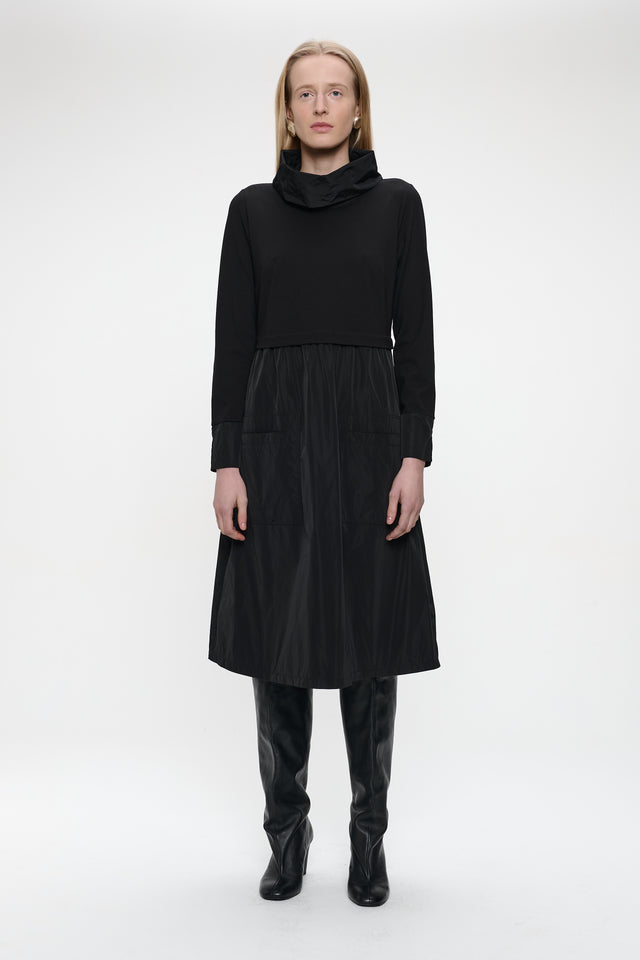 Dress mix cotton taffeta 176l Dress mix cotton taffeta 176l | Black
