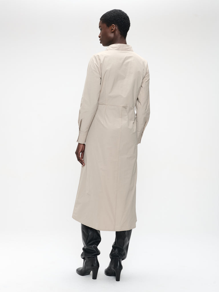 Edyta taffeta dress | Beige