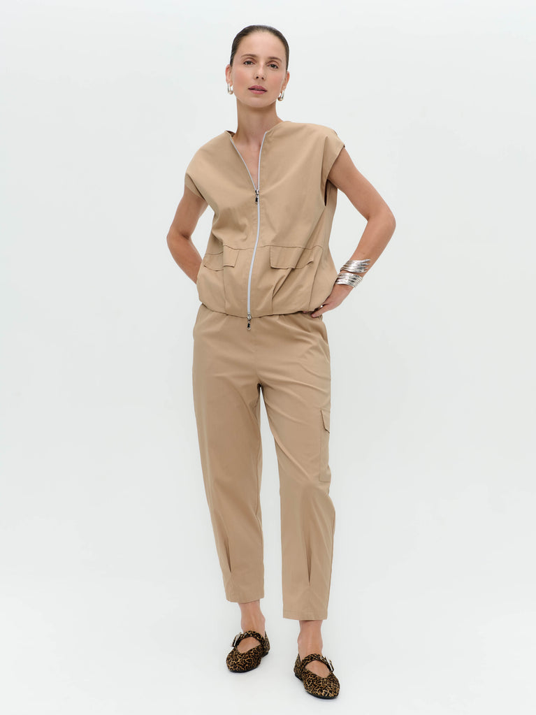 Ubino cotton poplin pants | Beige