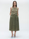 Alle voile cotton skirt | Green
