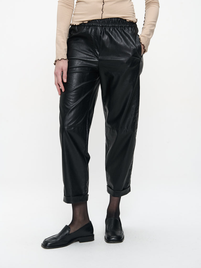 Daphne eco leather pants | Black
