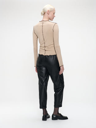 Daphne eco leather pants | Black