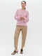 Cotton viscose blend pullover 9050 | Rose