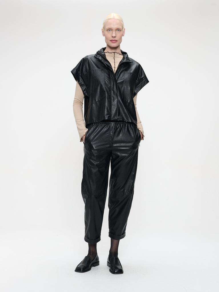 Daphne eco leather pants | Black