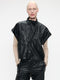 Paola eco leather blouse | Black