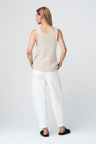 Fagiolo pants soft Punto Milano jersey | Panna