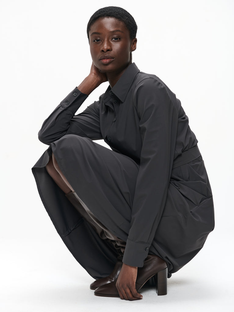 Devita Dress Technical Jersey | Dark Grey