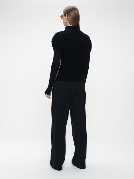 Coarse Boucle vest | Black