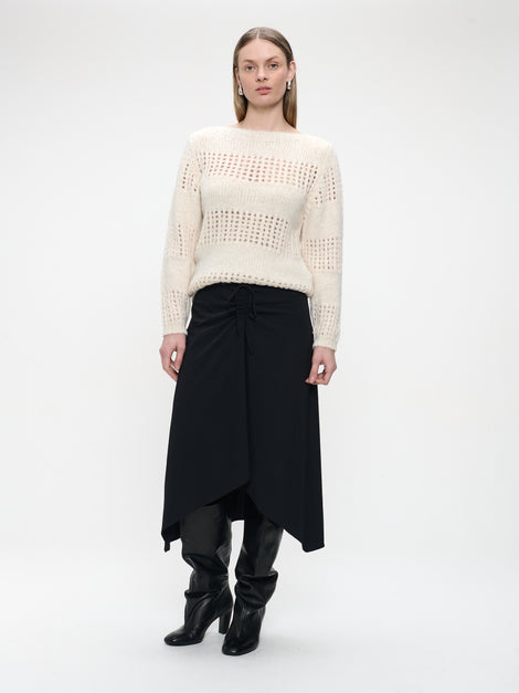 Tine skirt technical jersey | Black