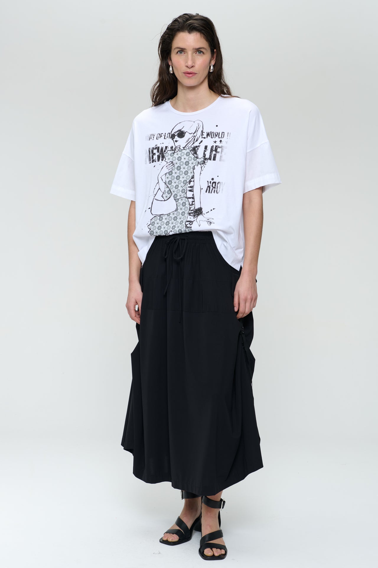 T-shirt oversize print mix cotton T-shirt oversize print mix cotton | White