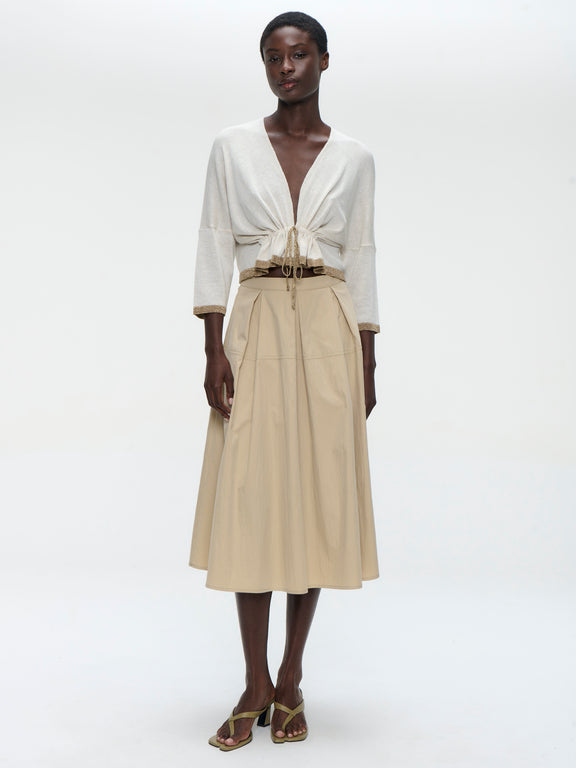 Rini poplin skirt | Beige
