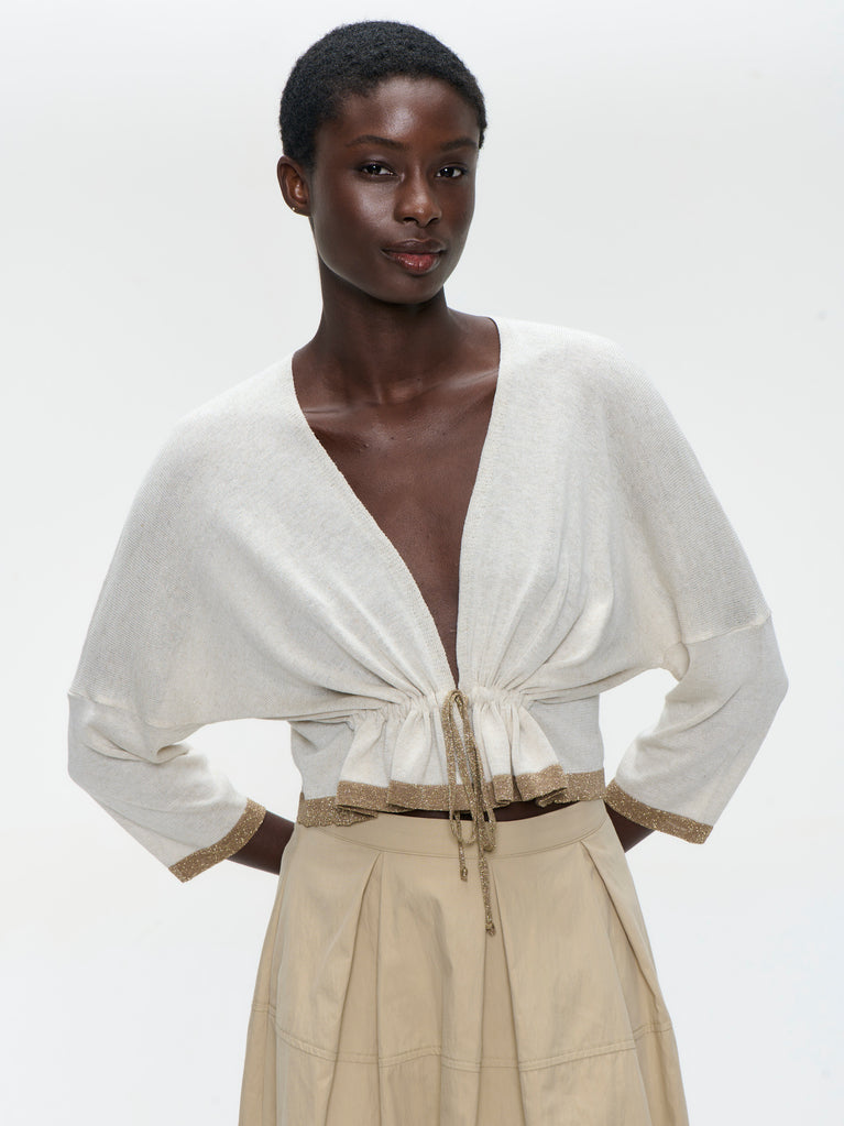 Cardigan viscose mix 2020 | Ecru