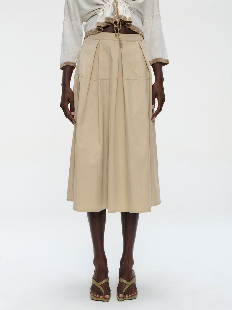 Rini poplin skirt | Beige