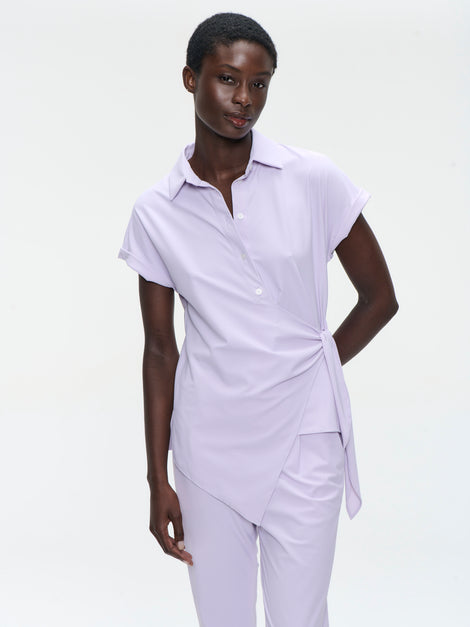 Aston blouse technical jersey | Lila