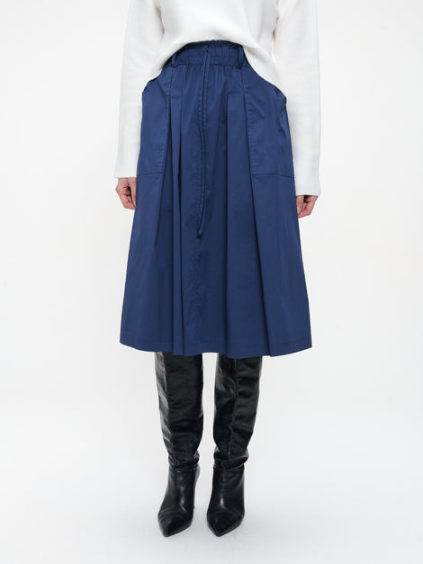 Raffaele poplin skirt | Blue
