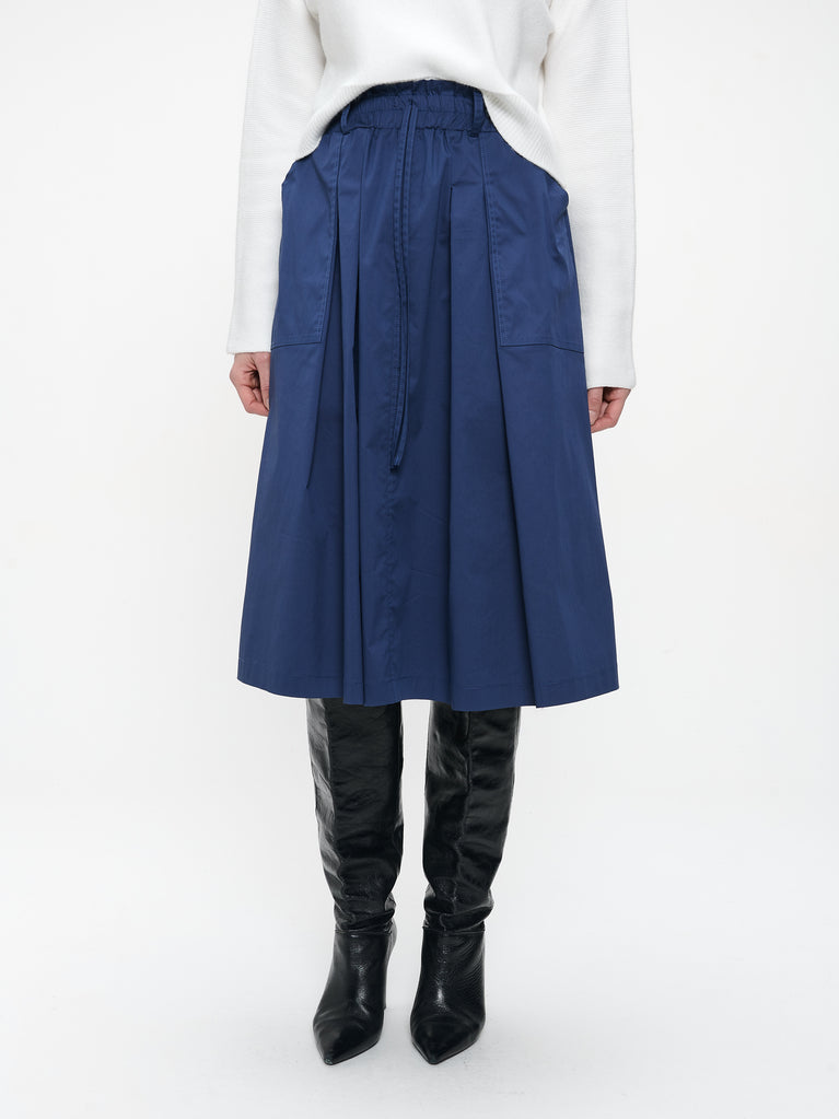 Raffaele poplin skirt | Blue