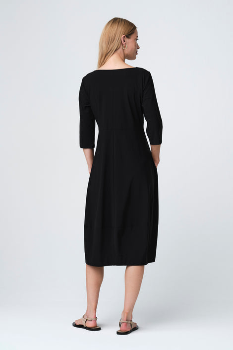 Asola dress technical jersey | Black