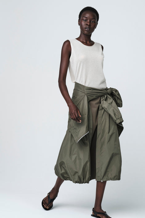 Allegra taffeta mix skirt | Army