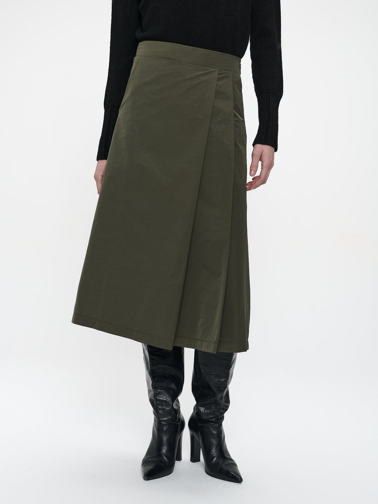 Alissa taffeta skirt | Army