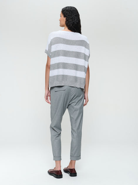 GaryZ shiny line viscose pants | Grey
