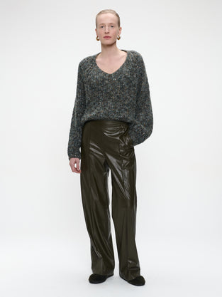 Thera eco leather pants | Army