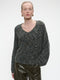 Shiny oversized pullover H20034 | Melange
