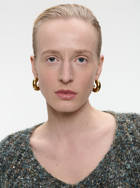 Shiny oversized pullover H20034 | Melange