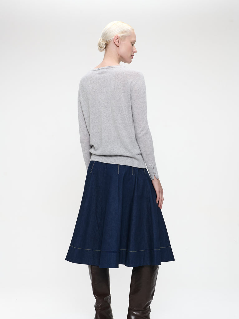 Mishele denim skirt | Blue denim
