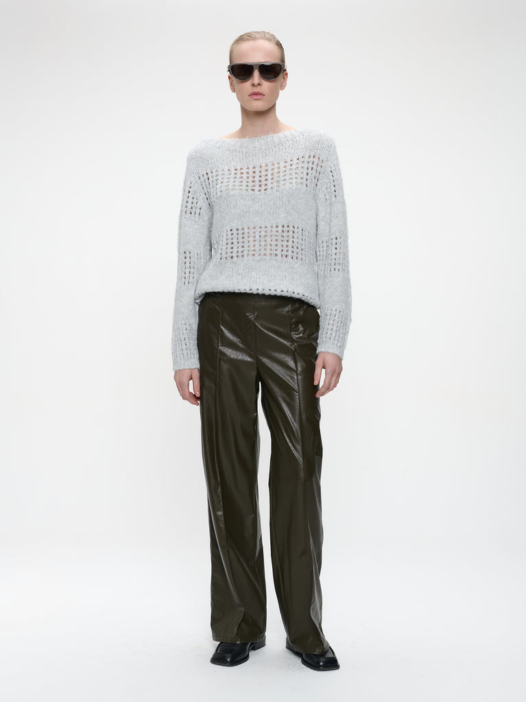 Shiny Pullover 1034 | Light Grey