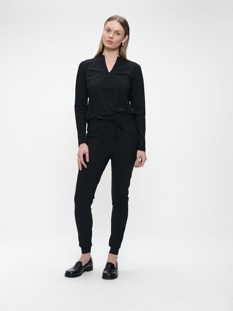 Andrea top LS technical jersey | Black