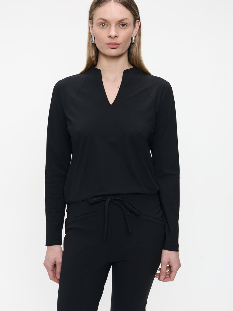Andrea top LS technical jersey | Black