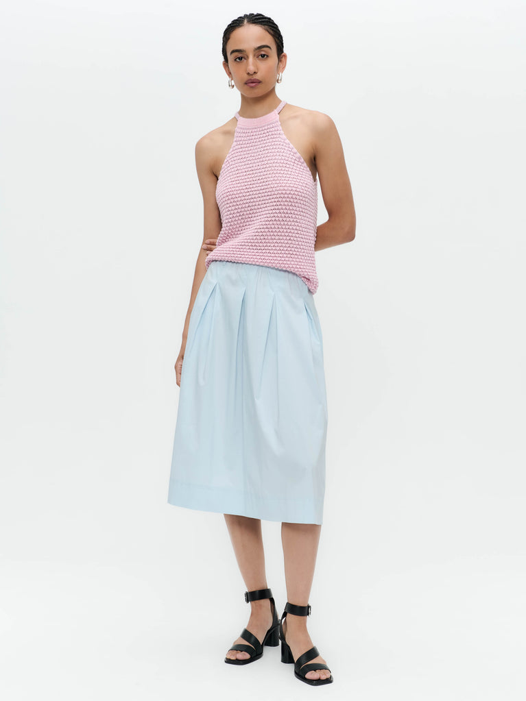 Open shoulders cotton viscose top 9042 | Rose