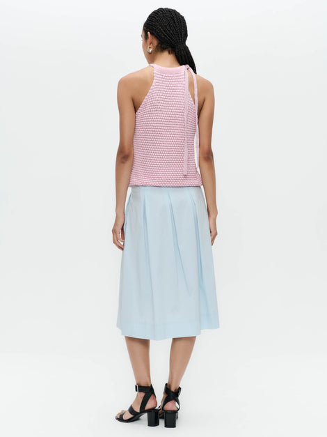 Open shoulders cotton viscose top 9042 | Rose