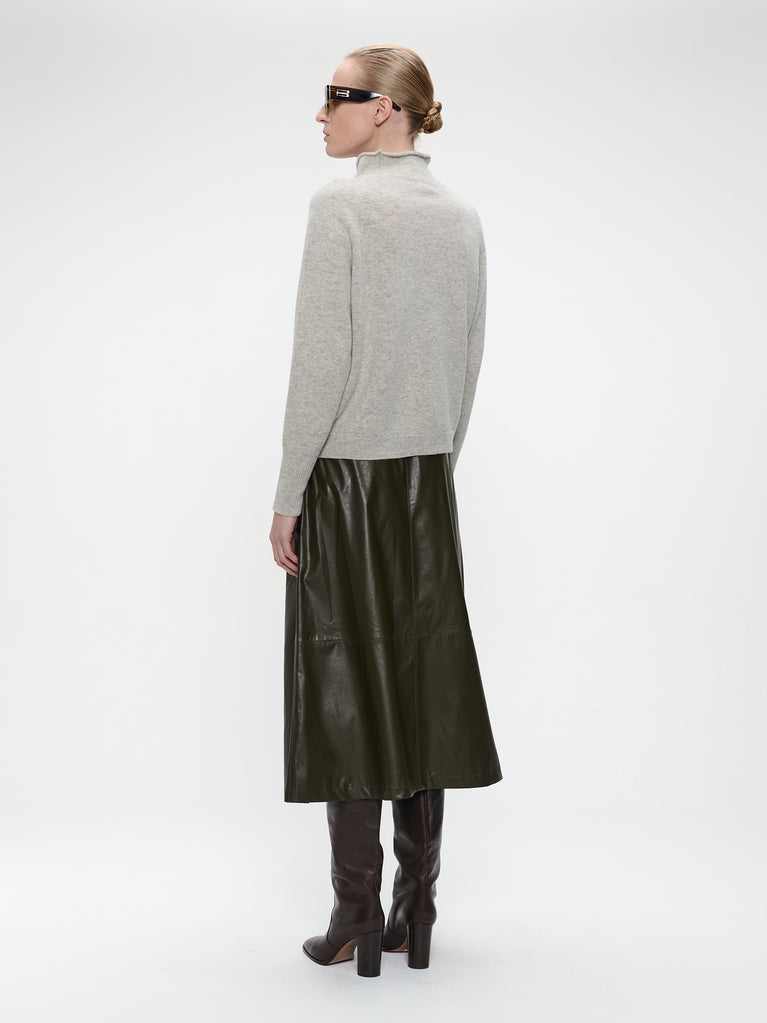 Nitty eco leather skirt | Army