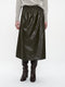 Nitty eco leather skirt | Army