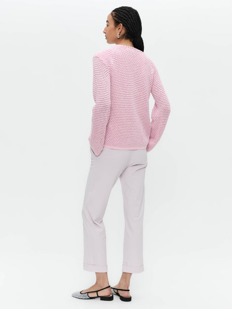 Cotton viscose blend cardigan 9052 | Rose