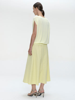 Haruna taffeta skirt | Yellow