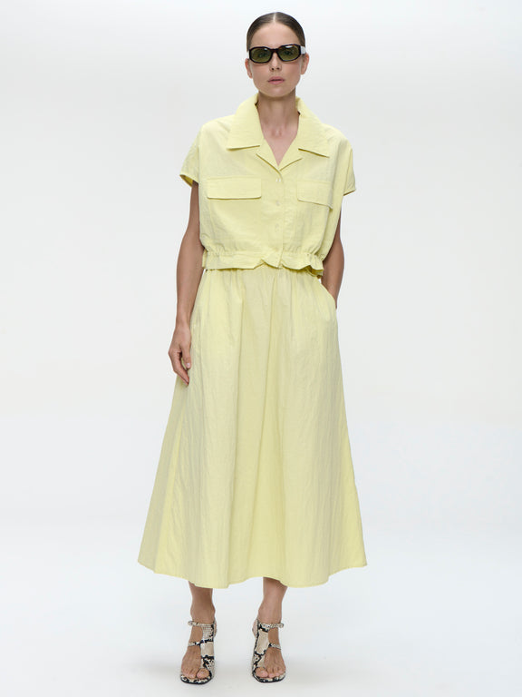 Chiko taffeta jacket | Yellow