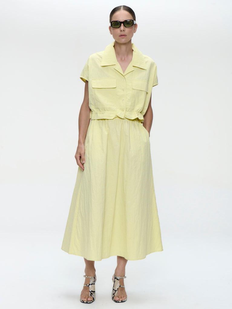 Chiko taffeta jacket | Yellow