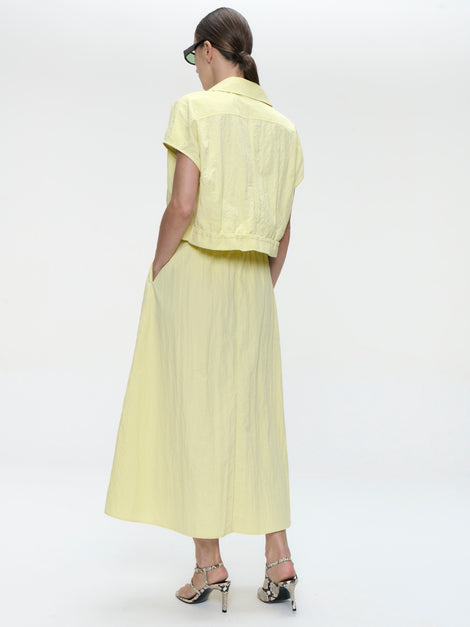 Chiko taffeta jacket | Yellow